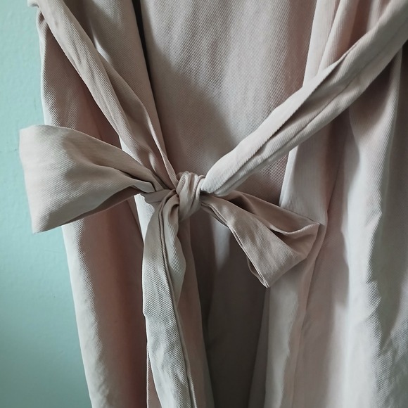 ROOLEE Women's Size 3XL Blush Pink Belted Knee Length Dress Zipper Short Sleeve - Picture 5 of 15